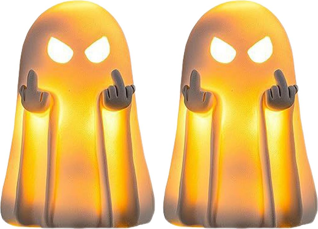 Halloween-Geisterfigur aus Kunstharz, gruselige Finger-Geisterstatue, kleine weiße Geister-Tischdekoration für den Innenbereich, Zuhause, Büro, ...