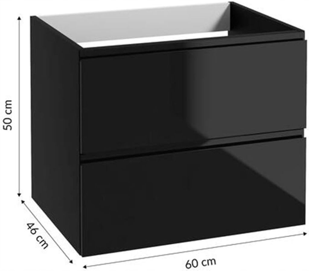 Domodomo Armoire de salle de bains avec rehausse, 60 x 50 x Image du produit 
