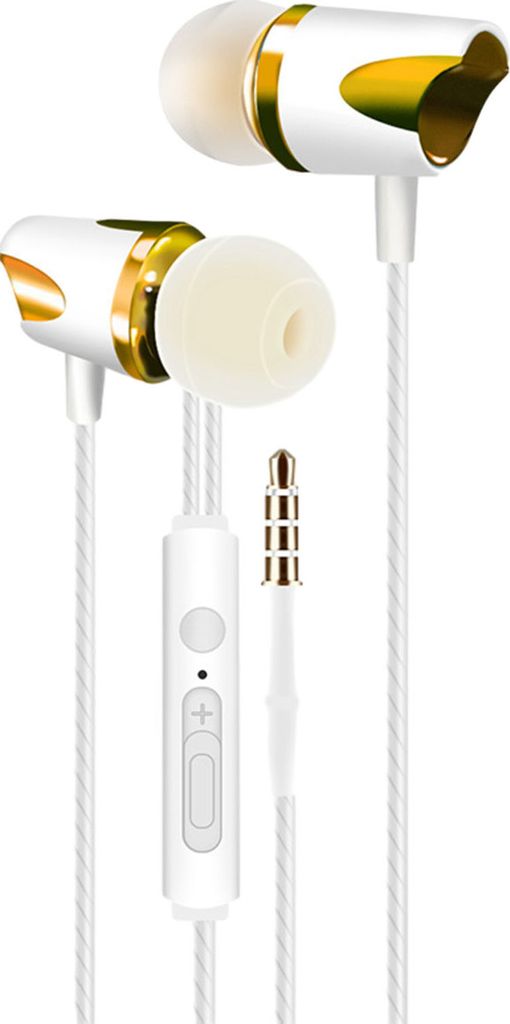 Modischer, galvanisierter In-Ear-Kopfhörer mit geräuschunterdrückendem Mikrofon, 3,5 mm, leistungsstarkes kabelgebundenes Headset für Computer