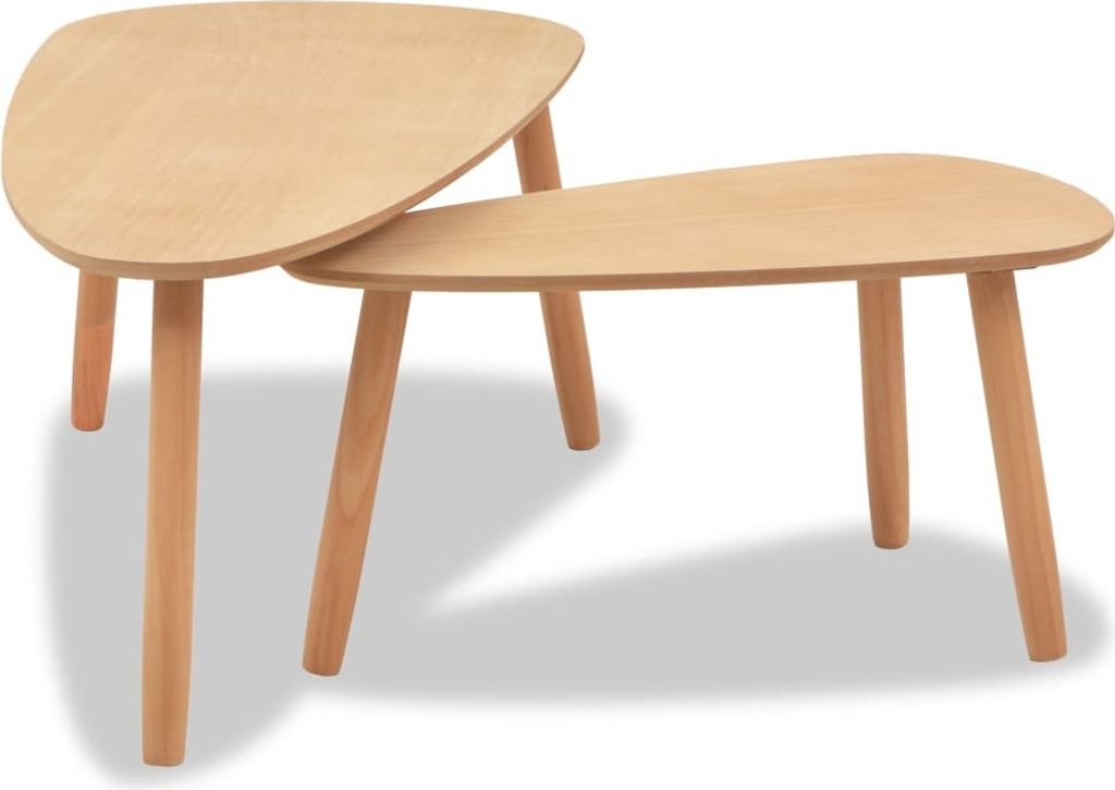 Cloris DesignMöbel Couchtische - Braun 2-tlg. Couchtisch-Set Massivholz Kiefer Braun Schlichtes7247182