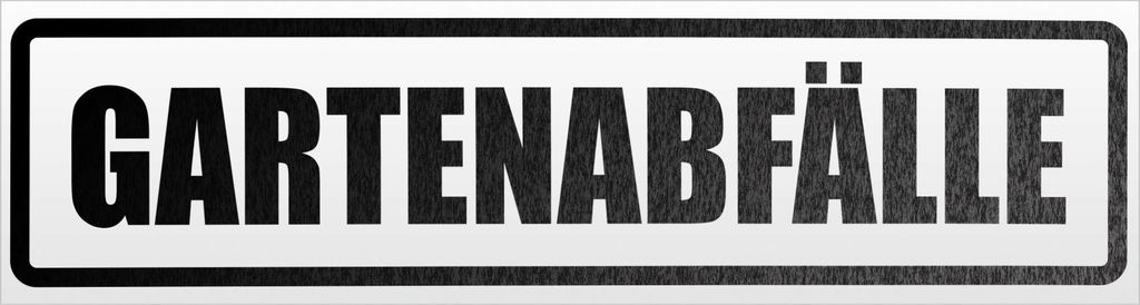 Kiwistar Gartenabfälle Magnetschild Schild magnetisch - 45cm Schwarz - reflektierend - Magnetfolie für Auto PKW Kfz
