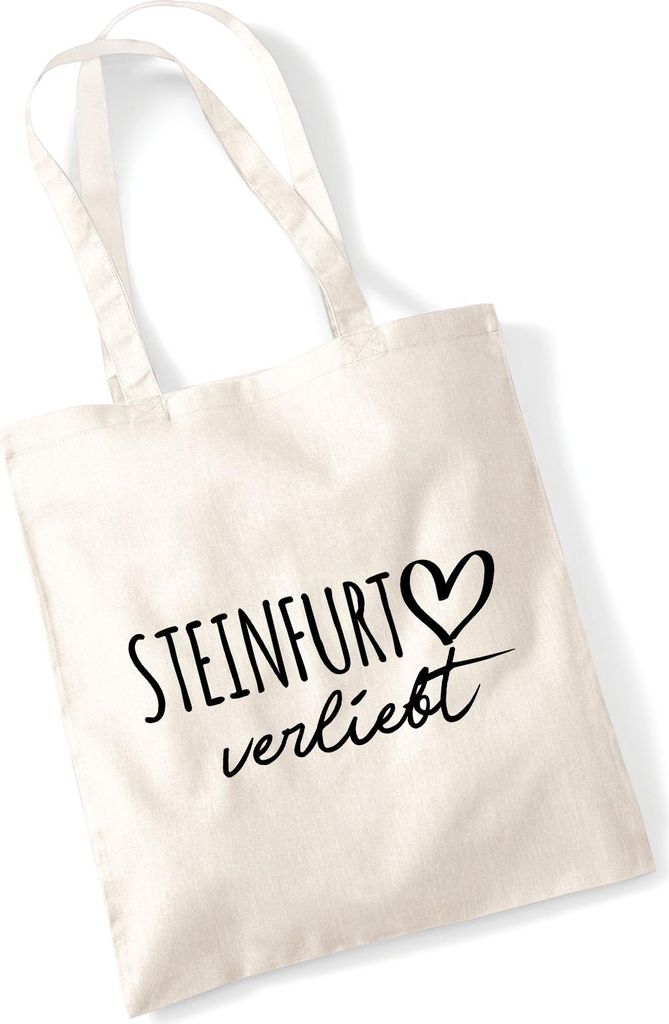 Huuraa Jutebeutel Steinfurt verliebt 10 Liter Natural Baumwolle Tasche Geschenkidee