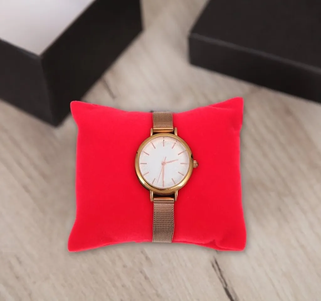 set di 4 cuscini per orologi da polso, cuscino per orologi, espositore per orologi, supporto per orologi da polso con rivestimento in velluto in [rosso], supporto per orologi o braccialetti, espositore per orologi, cuscino per braccialetti, espositore per orologi - 5