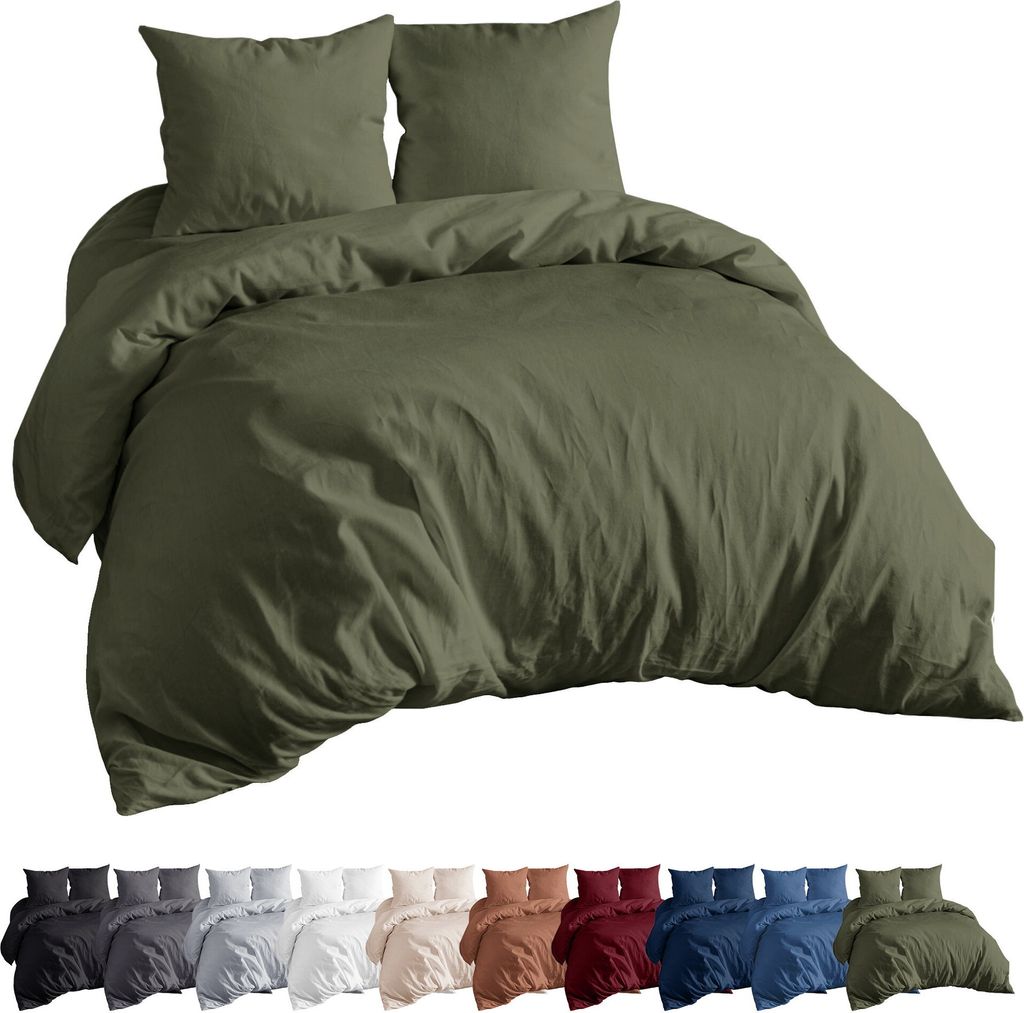 EllaTex Renforcé Bettwäsche Set 155x220 + 80x80 cm Produktbild 