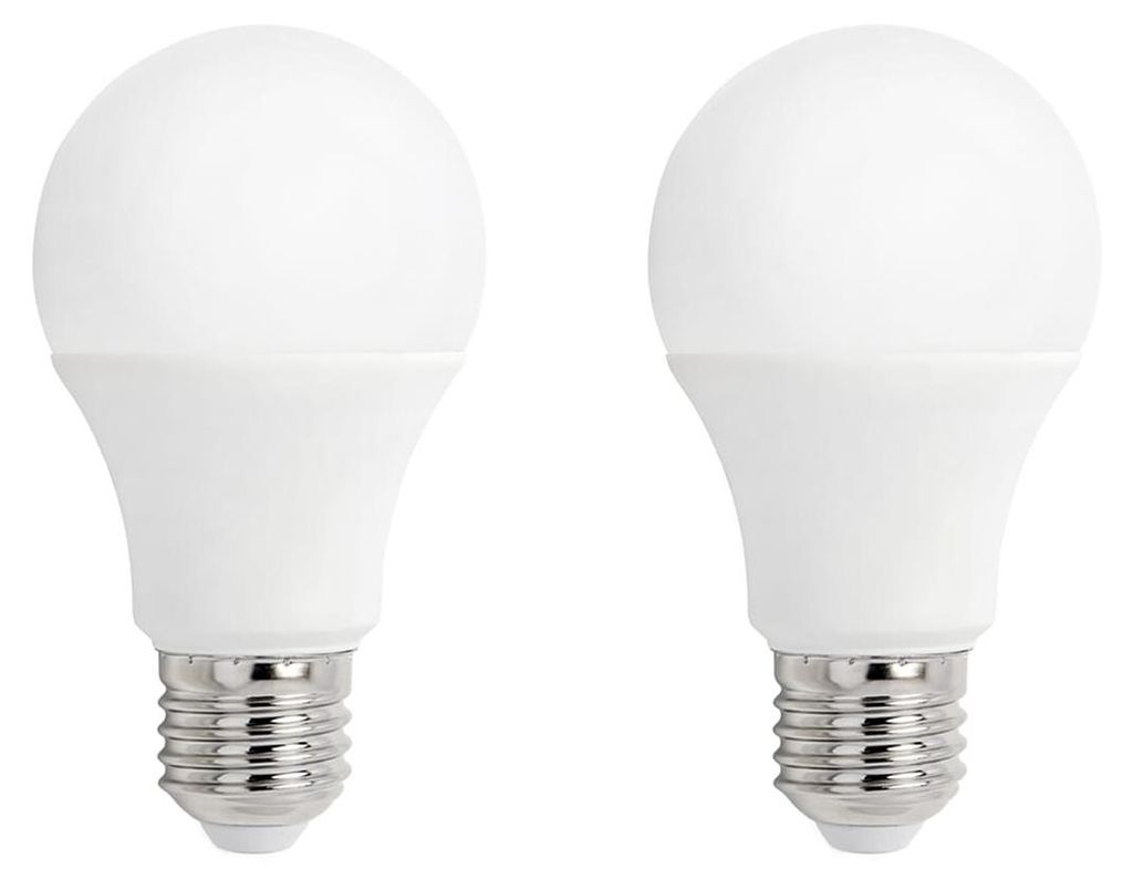 Spectrum LED-Lampe A60 E27 - 4,9 W - 230 V - 450 Lumen - 6000 K Kaltweiß - Ø 60 mm - Für Decken-, Tisch- oder Stehlampen - 2 Stück