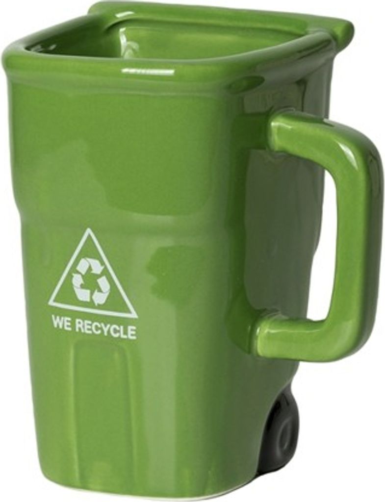 Tasse Mülltonne Grün GESCHENK für den Büroschreibtisch lustig