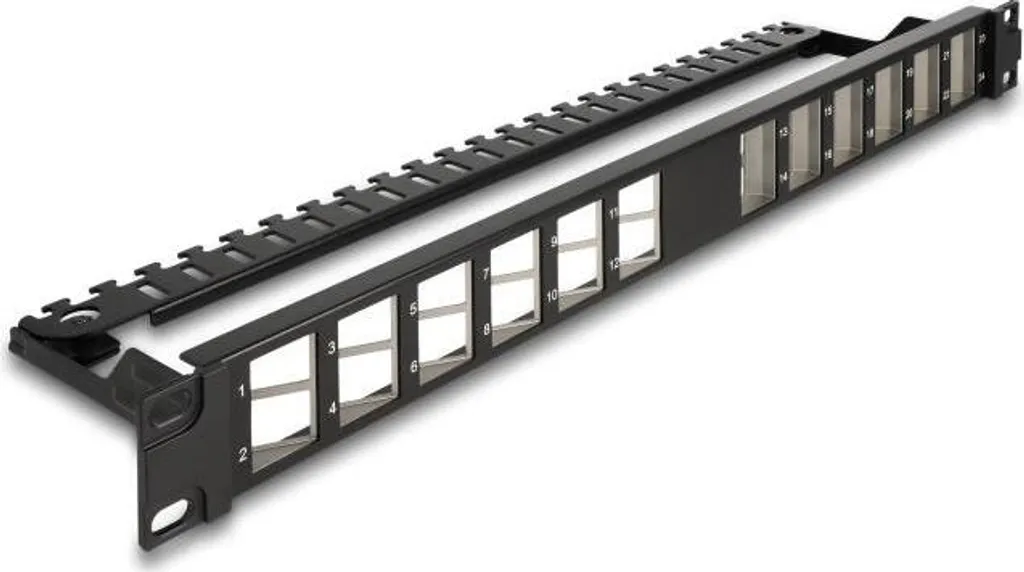 Delock 67042 Pannello Keystone 24 Porte Angolato per Case e Office