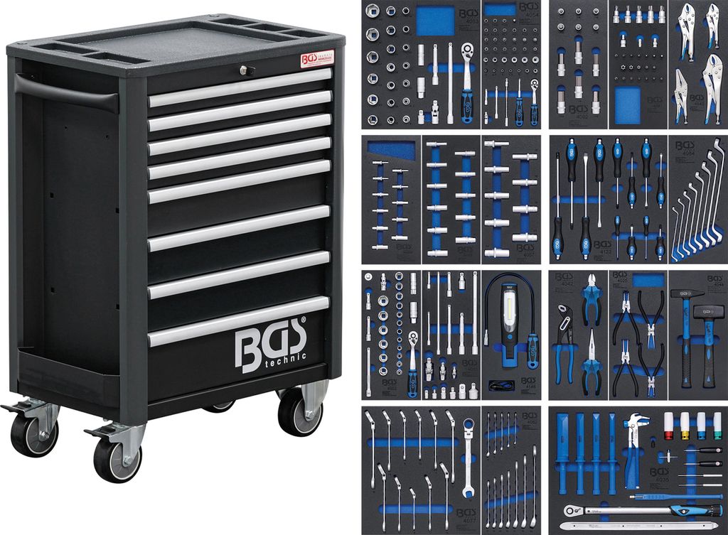BGS 4114 Werkstattwagen Profi Exclusive komplett mit 259 Werkzeugen