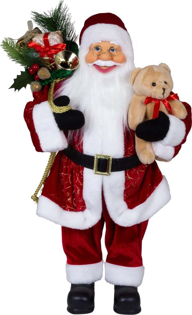 Weihnachtsmann Deko Figur Kjeld 60cm groß stehend rot