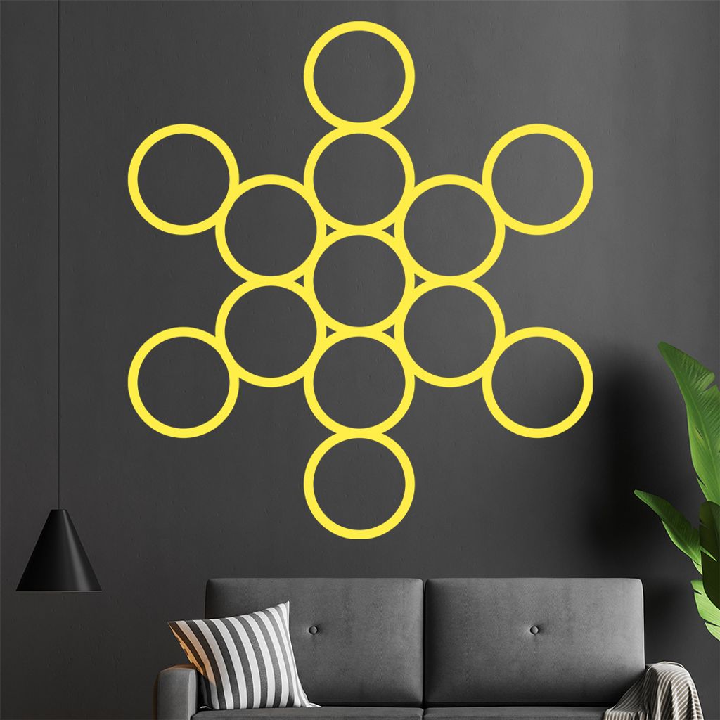 Frucht des Lebens Wandtattoo in 6 Größen - Wandaufkleber Wall Sticker - Dekoration, Küche, Wohnzimmer, Schlafzimmer, Badezimmer