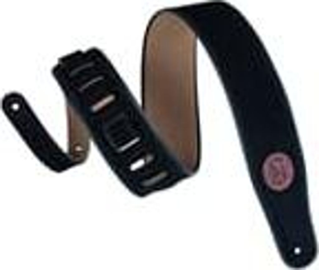 MSS3-BLK 2 1/2" Signature Suede Guitar Strap Black