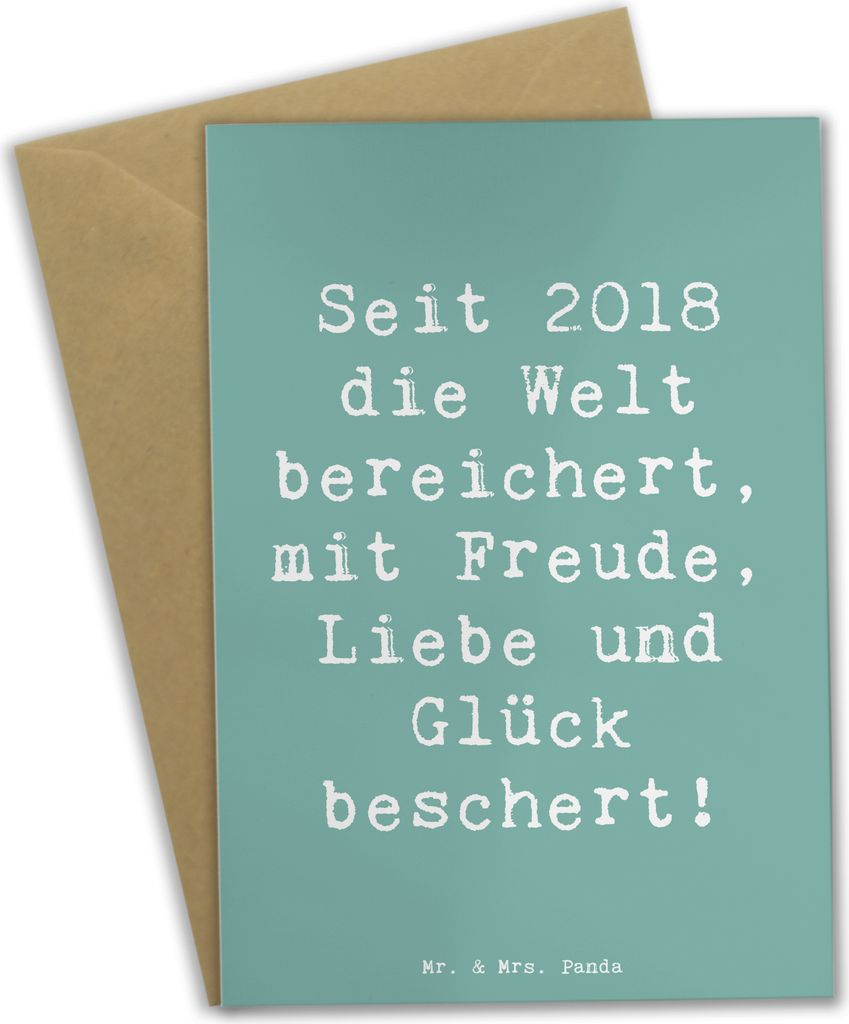 Mr. & Mrs. Panda Grußkarte Spruch 2018 Geburtstag - Meeresbrise - Geschenk, Glückwunsch, besondere Person, osterkarten, Happy Birthday, osterkart...