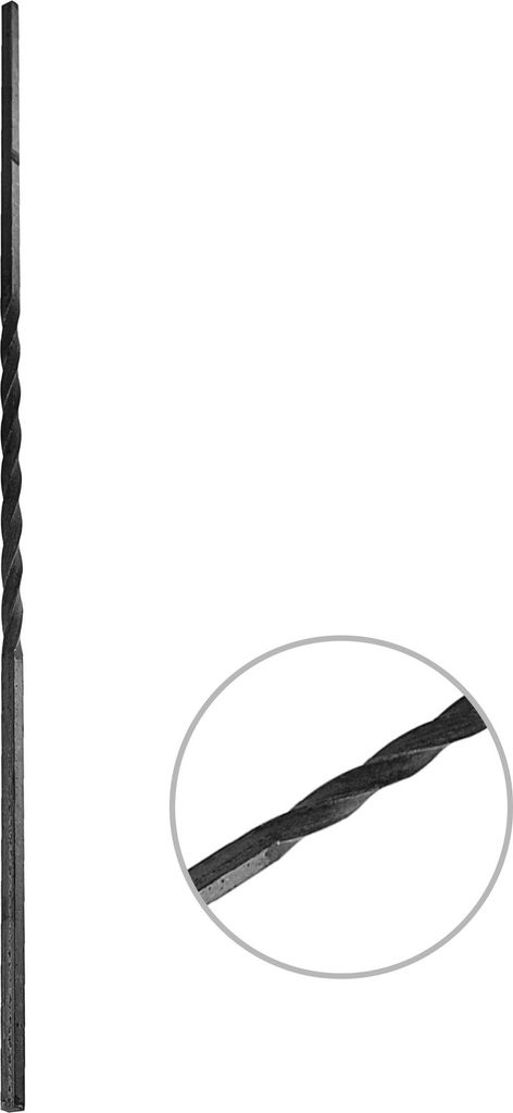 Schmiedeeisen Geländerstab Gedreht Torstab Geländer Zaunstab Zierstab Stab 950Mm(12X12Mm)