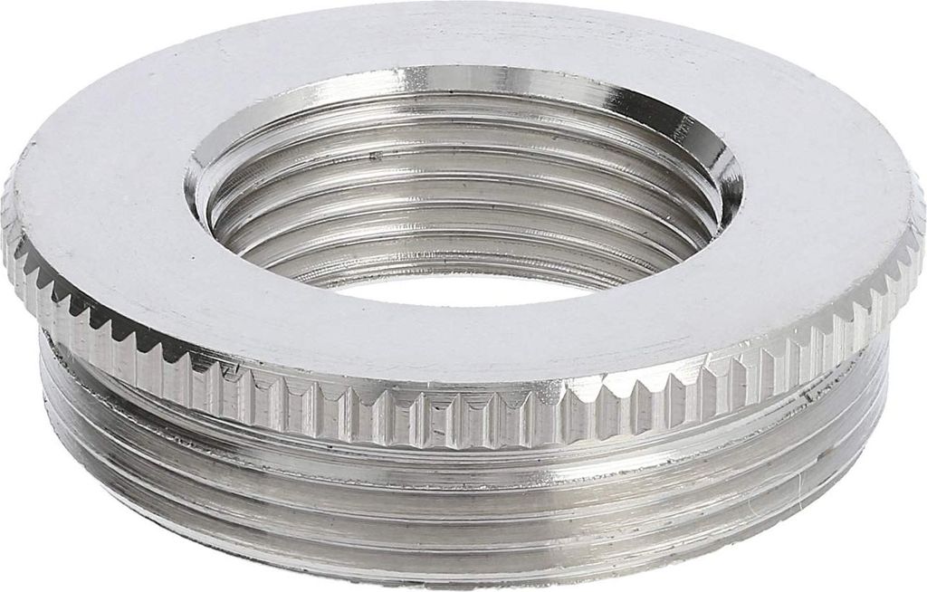 WISKA Reduzierung M/M von M40x1,5 auf M25x1,5 MRM-M40/M25 rund mit Rändel Messing (CuZn) vernickelt Anschlussgewinde