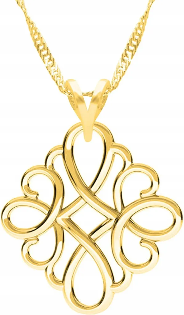 Collana placcata oro con filigrana in argento 925