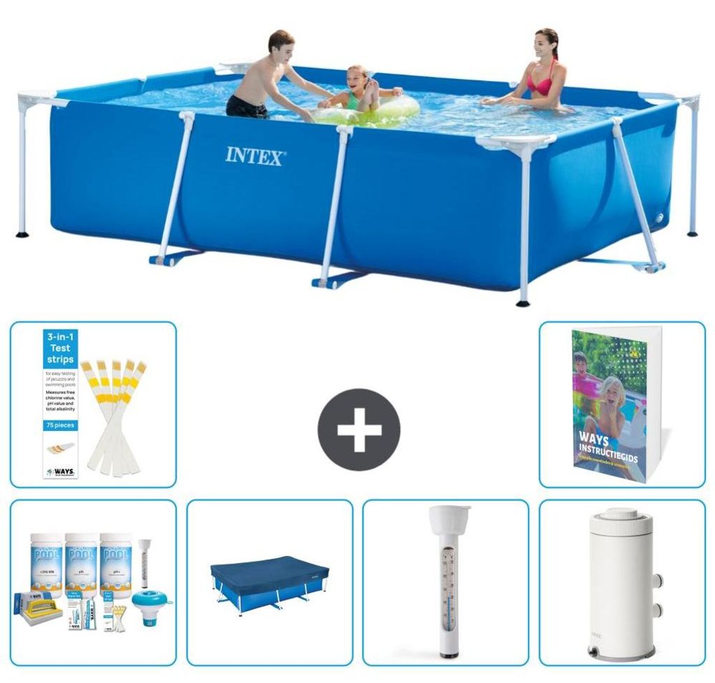 Rechteckiger Frame Pool - 300x200x75 cm - 7-teilig S63