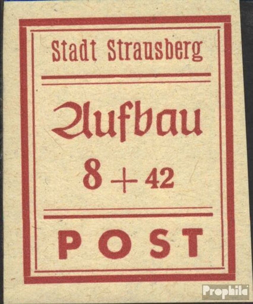 Briefmarken Strausberg (Berlin) 1946 Mi 36B postfrisch Wiederaufbau