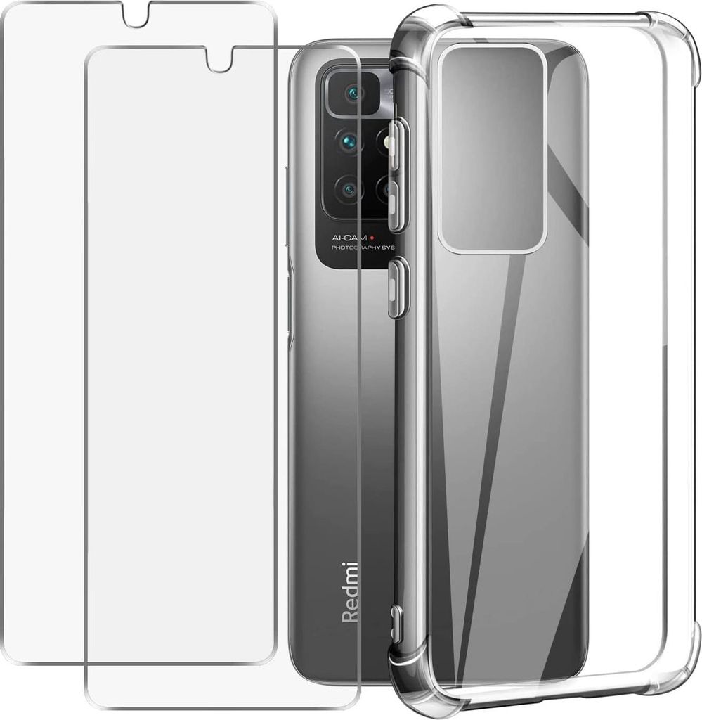 Hülle + 2x Panzerglas für XIAOMI REDMI 10 Silikon Produktbild 