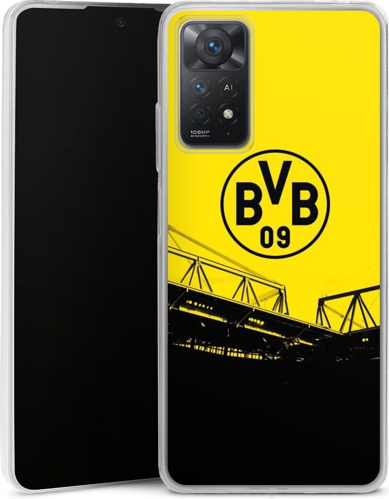 DeinDesign Slim Hülle für Xiaomi Redmi Note 11 Pro 5G Silikon Case Ultra Dünn Handyhülle BVB Borussia Dortmund Fanartikel
