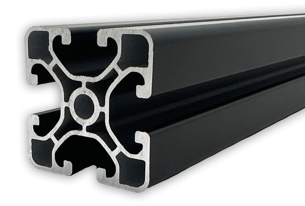 Aluprofil 40x40 mm | Nut 8 | Länge: 800 mm | schwarz Produktbild 