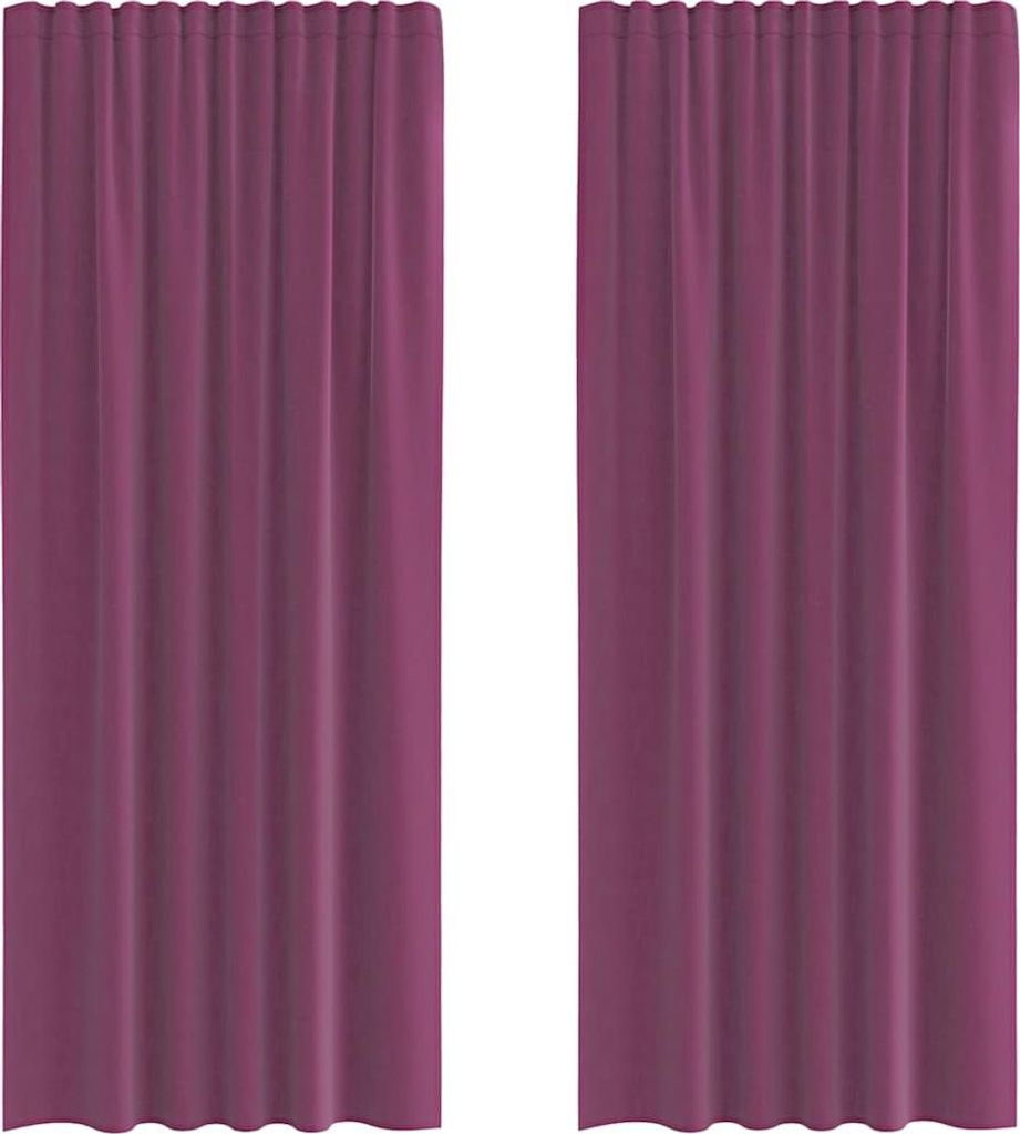 Voile Vorhänge mit Stangentaschen 2 Stk. Lila