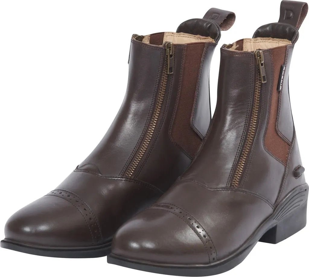 Boots de Paddock en Cuir Marron Dublin Evolution WB354 Double Zip 41