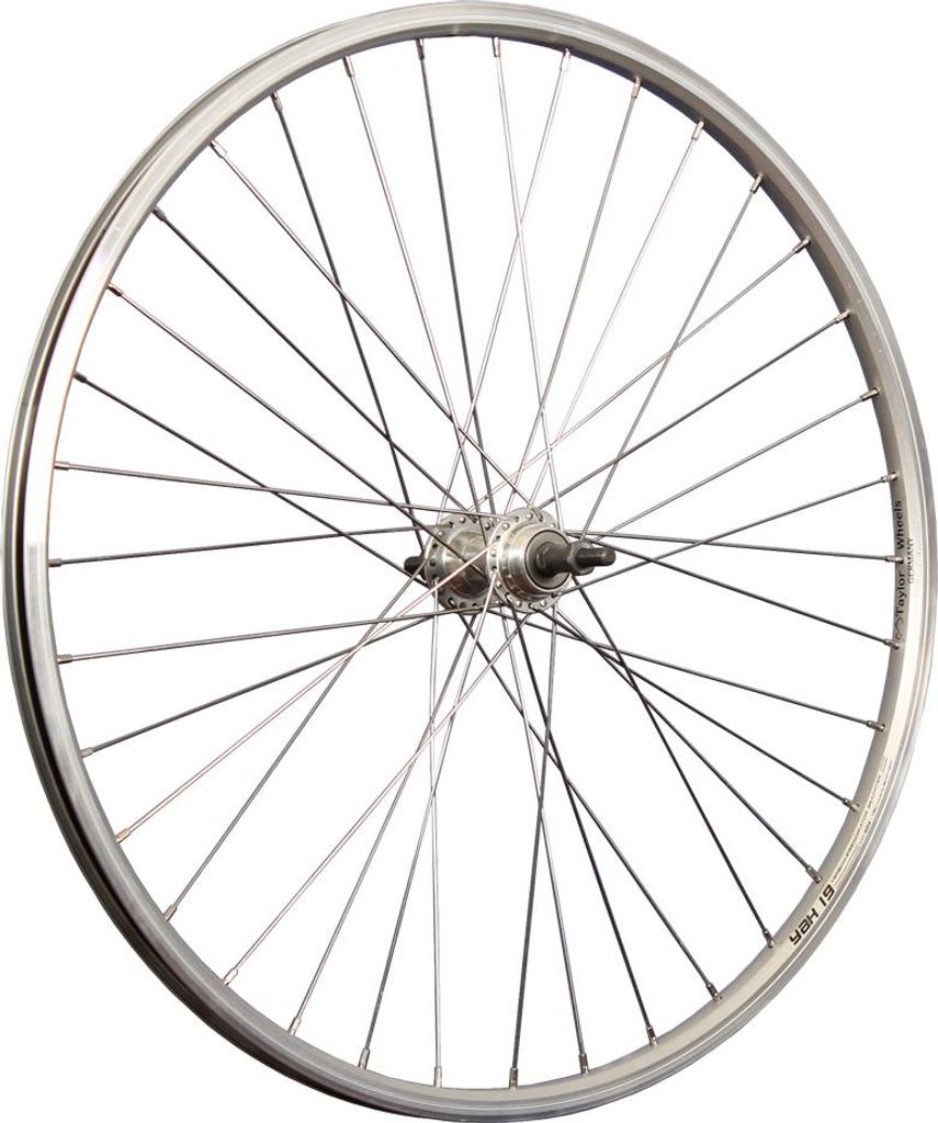 26 Zoll Hinterrad Schürmann Hohlkammerfelge Schraubkranznabe 5-9 fach - silber