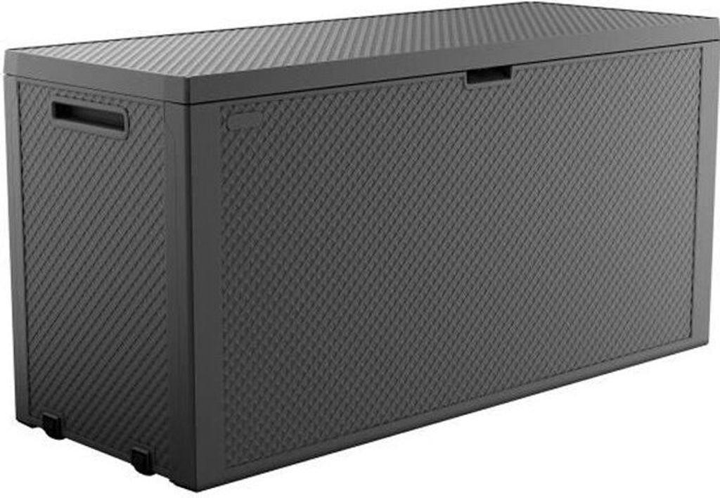Aufbewahrungsbox Keter Emily, 270 Liter, Gartenbox, Auflagenbox, aus Resin, Grau, UV-beständig