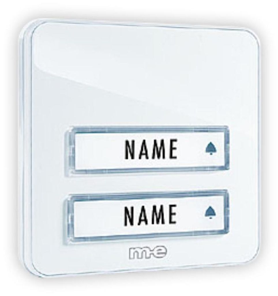 M-E MODERN-ELECTRONICS Klingeltaster KTA 2 Familien weiß Produktbild 