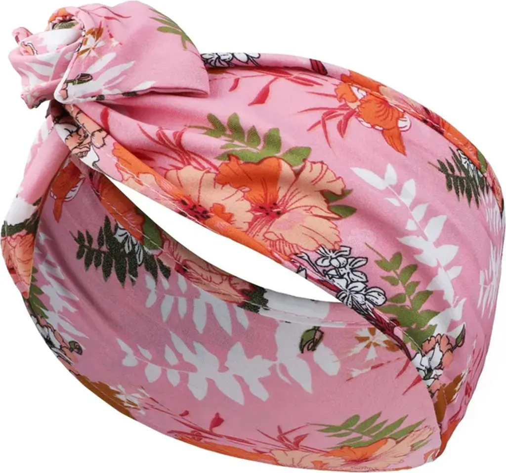 Fascia Turbante Floreale Rosa Cipria: Accessorio Capelli Boho 2026