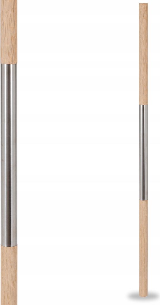Baluster - Geländerpfosten - 90 cm - Eichenholz - Edelstahl - 25 mm - Treppengeländer - Nach Innen