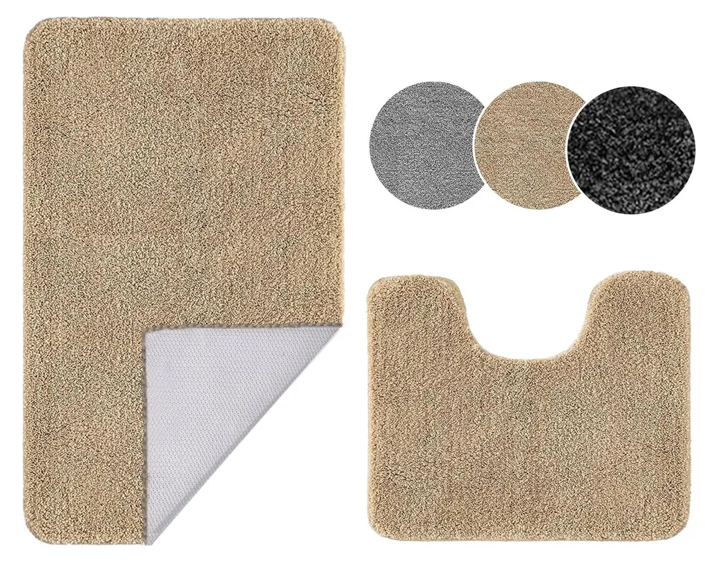 Tapis de bain pour baignoire et douche, set 2 pièces spécial confort