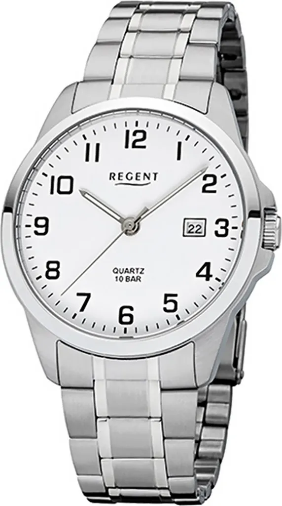 Montre de Ville Homme Regent F-1009 Argent Chic et Polyvalente