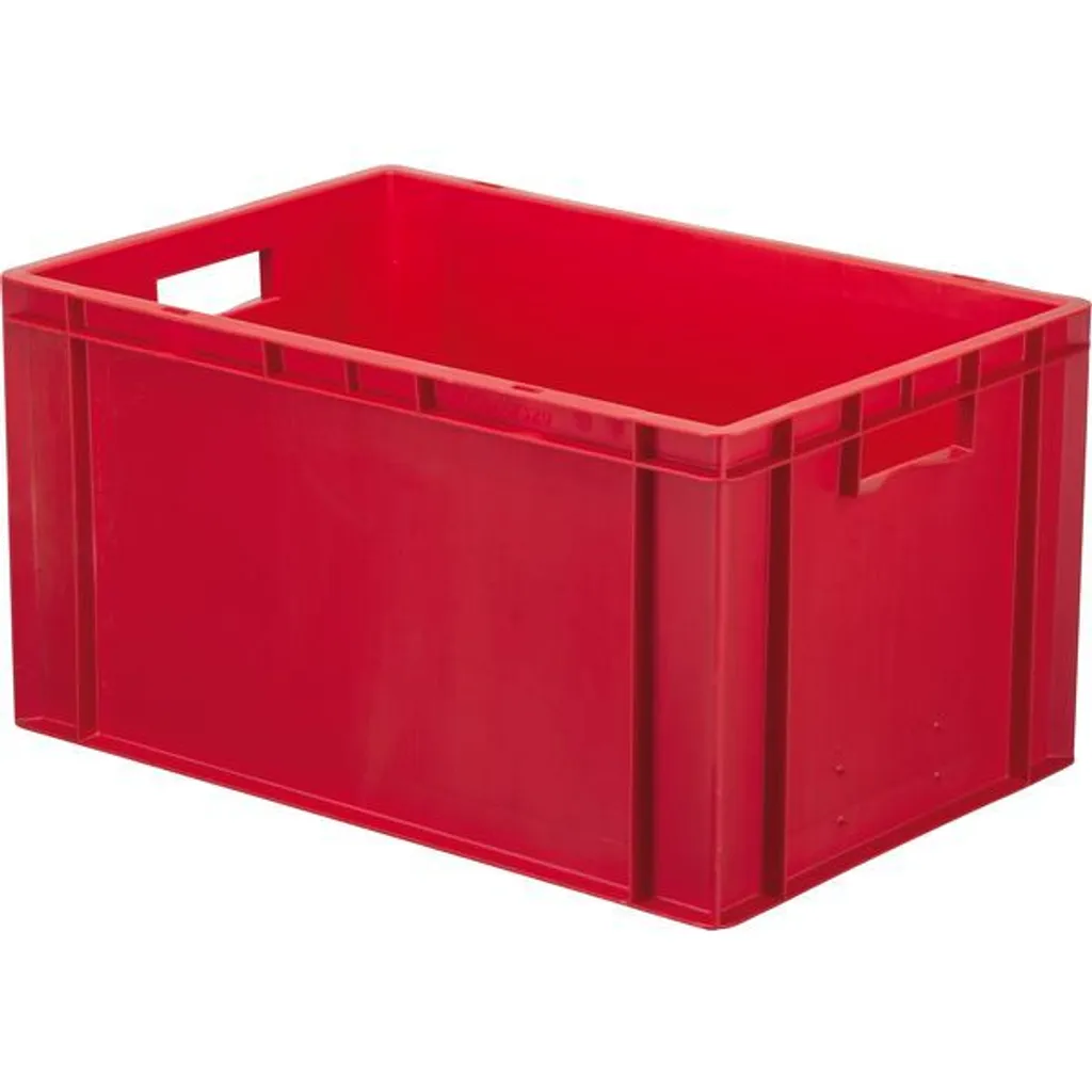 Bac gerbable rouge 600x400x320 mm - Caisse plastique norme Europe