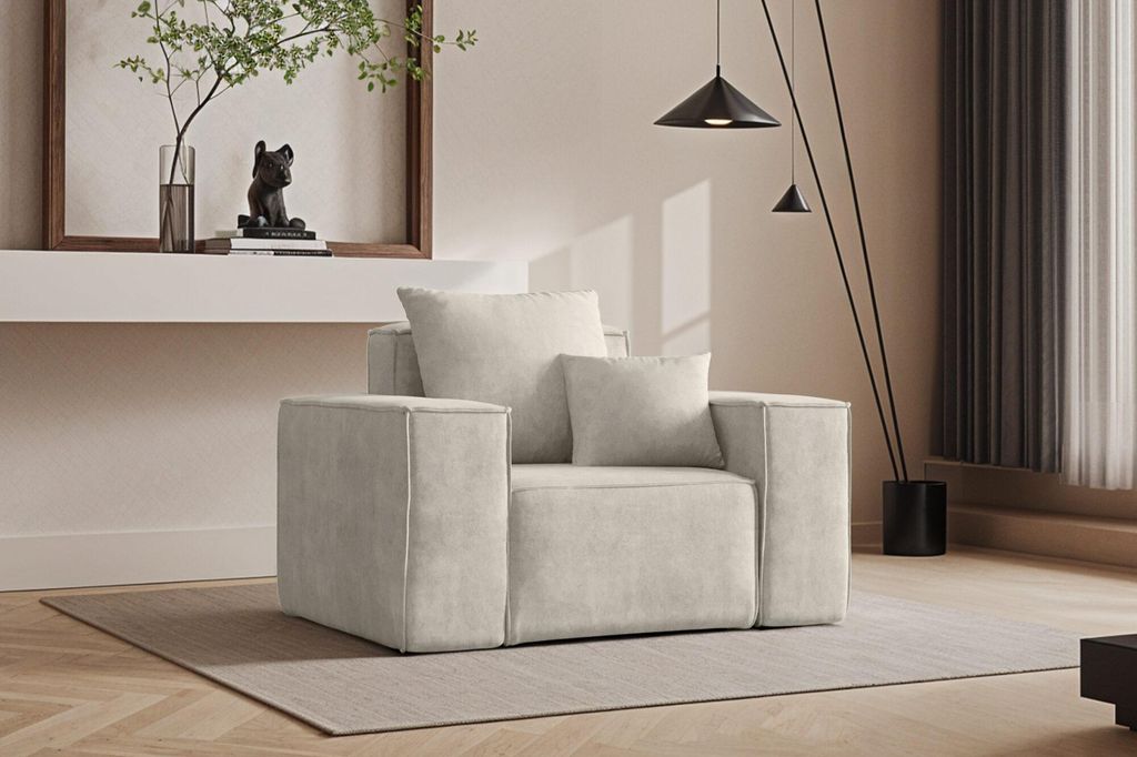 Kaiser Möbel Sessel ELLA, Stoff Noel, Beige
