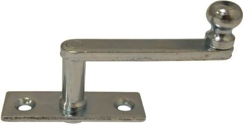 Fensterreiber auf eckiger Platte 20 mm für Kastenfenster, Stahl silberfärbig