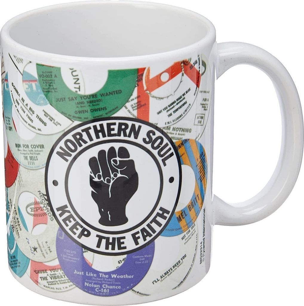 Northern Soul - Kaffeebecher, Etiketten PM1786 (Einheitsgröße) (Bunt)
