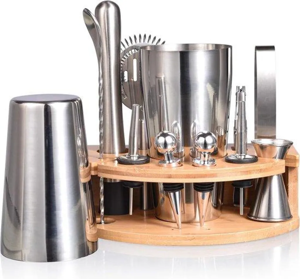Set shaker à cocktail pour fêtes et bar - Pack 12 pièces inox de 750 ml