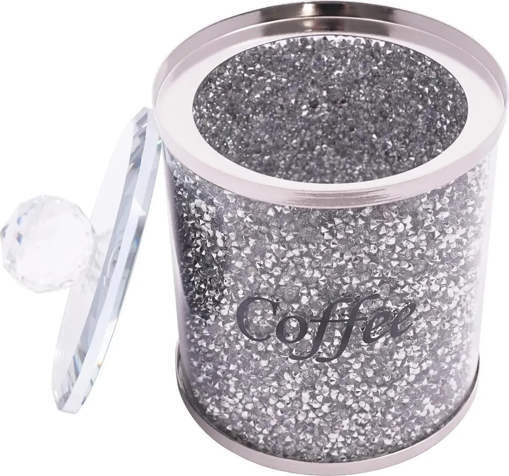 Contenitori Cucina Vetro e Inox Set 3 Pezzi Texture Rombi Argento