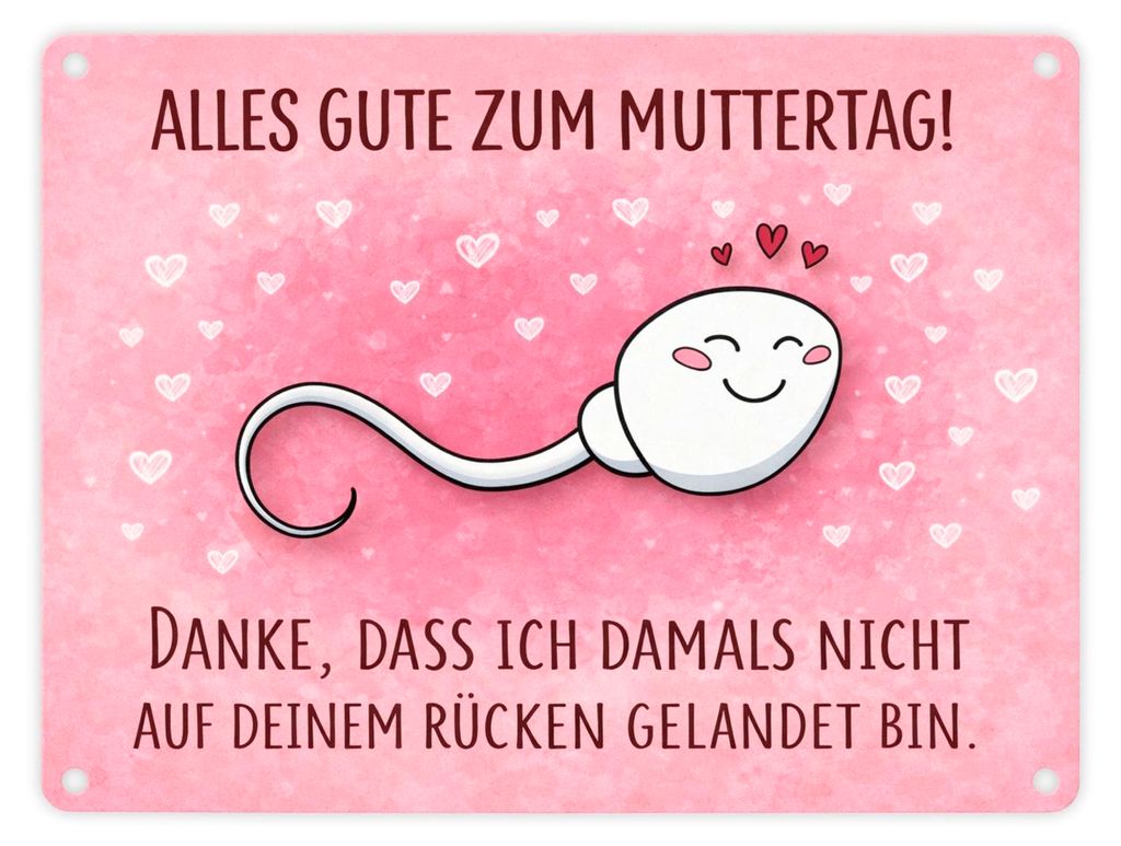 Danke Mama, dass du nicht Metallschild in 15x20 cm zum Muttertag mit Rücken