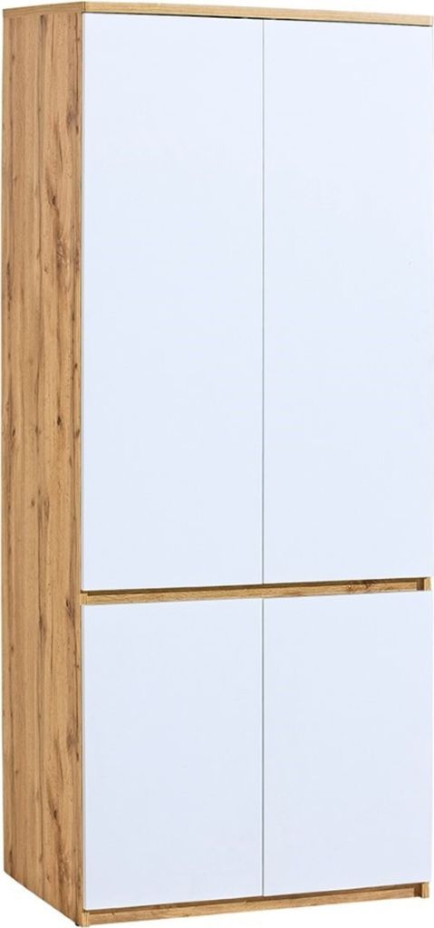 Minio, Kleiderschrank "ARCCA 1", Schrank, Wotan Eiche / Weiße Farbe