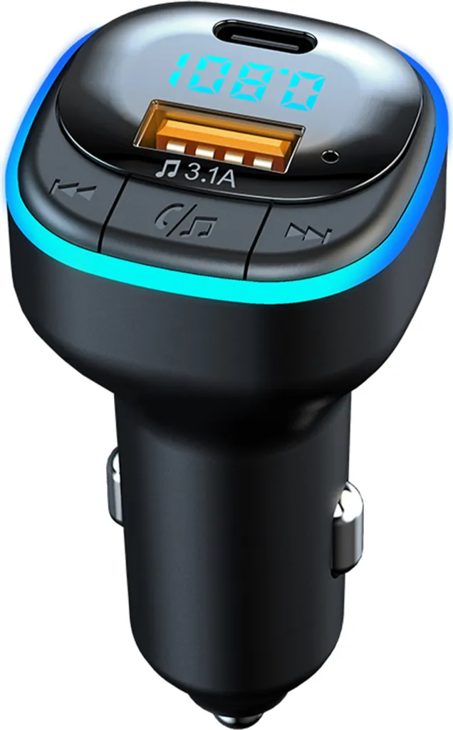 Compagno di Viaggio: Kit Bluetooth Auto MP3 e Caricatore Fast Nero