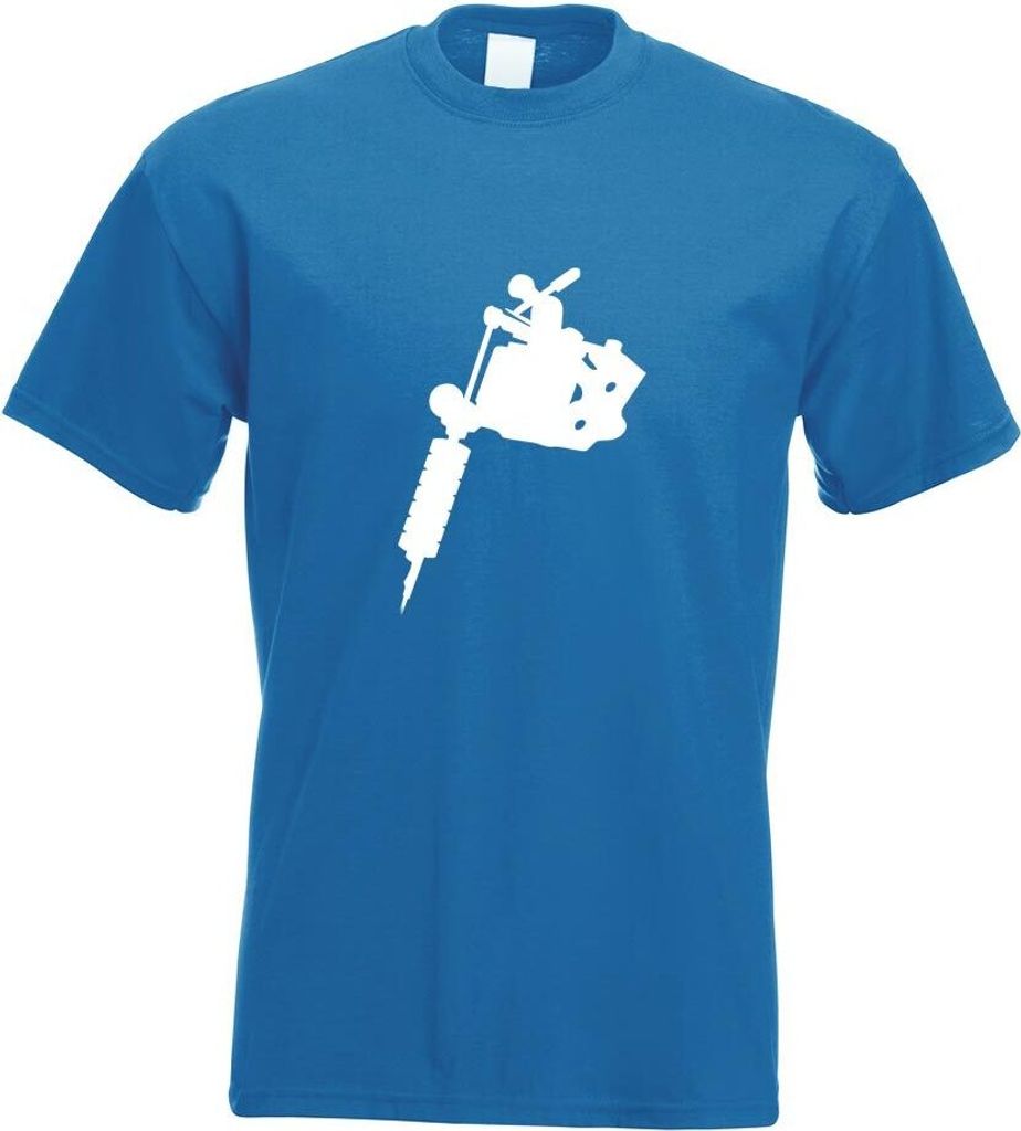 Kiwistar - T-Shirt - royal - Tätowiermaschine Motiv Bedruckt Funshirt Design Print - mit Motiv Bedruckt - Funshirt Design - Sport - Freizeit - Her...