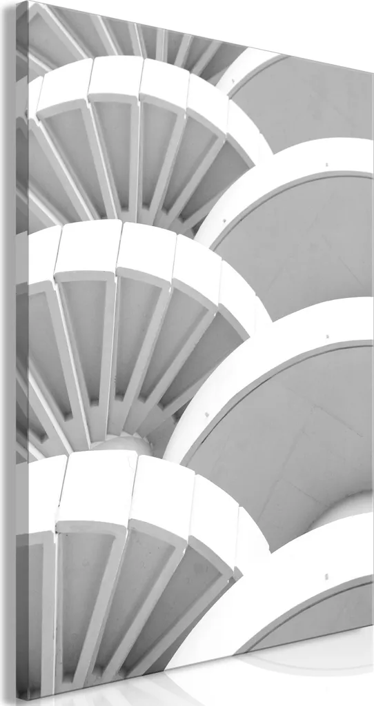 Quadro Astratto 60x90 cm Verticale - Tela Italiana Dettaglio Bianco