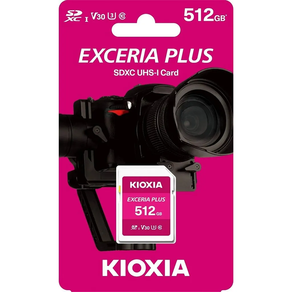 Scheda di memoria micro SD con adattatore Kioxia PLUS UHS-I C10 R98 512 GB