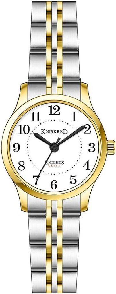 Watch Einfach Lesen Armbanduhren für Damen mit Festem Edelstahlband Damen Kleidung Uhr Wasserdicht Präzise Zeitmessung Massives Edelstahl-Armband