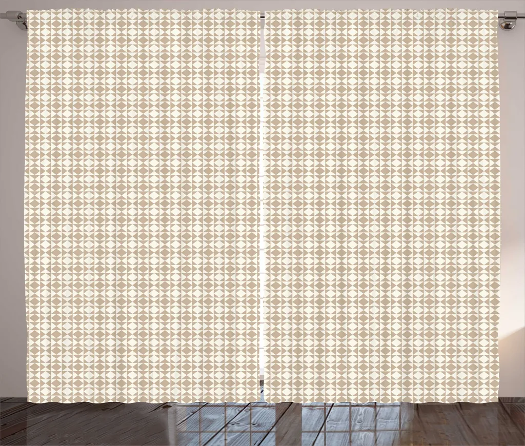 Rideau de Salon Géométrique Classique en Tissu Universel 280x225 cm