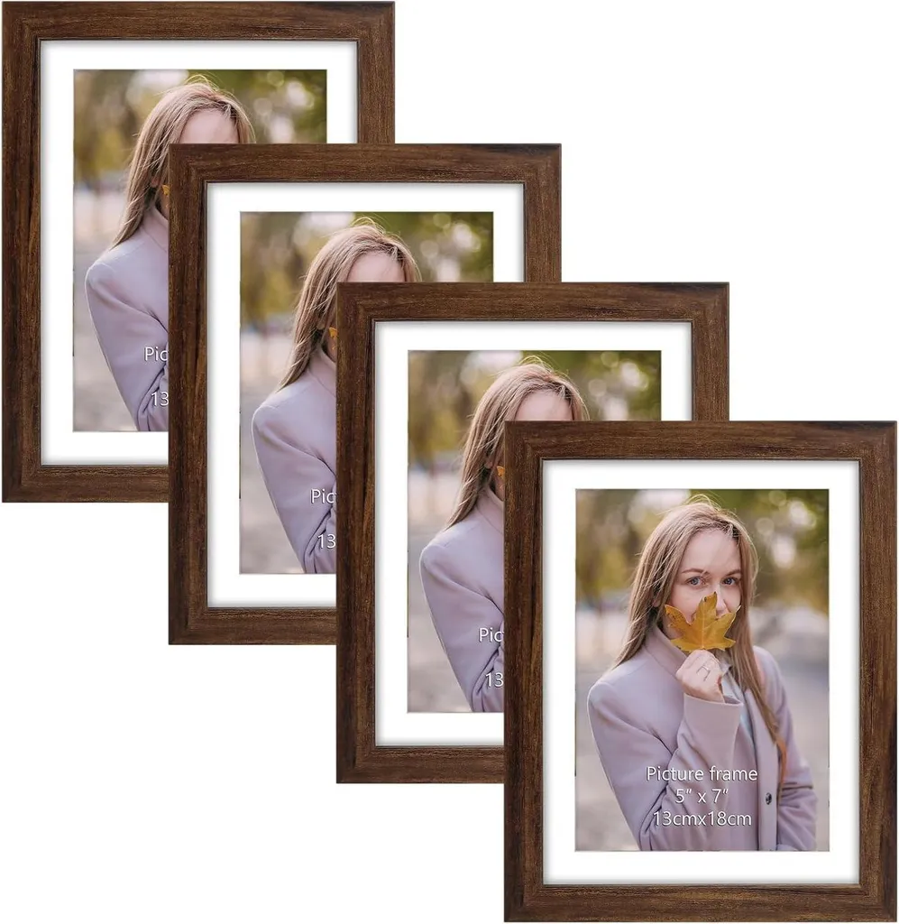 M MERCEO Cornice per foto e foto, 13x18 cm, colore naturale, minimalista, moderna, ideale come espositore da tavolo e da parete, in verticale o orizzontale