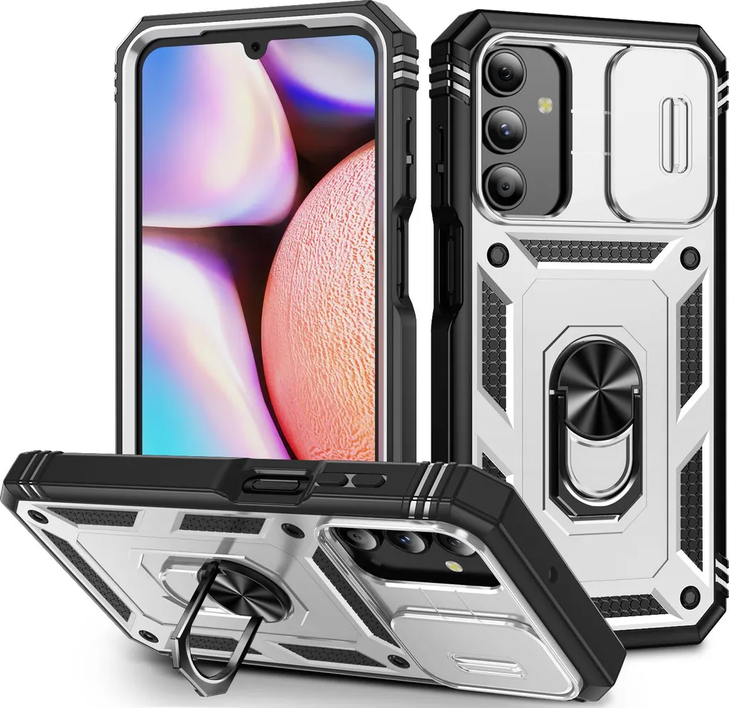 TECHGEAR Custodia a portafoglio in pelle PU per Galaxy A15 5G, custodia protettiva a portafoglio [blocco RFID], porta carte, supporto e cinturino da polso, in pelle PU blu navy con chiusura magnetica