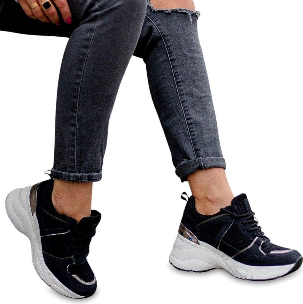 Damen Sneaker Sportschuhe Turnscuhe Freizeit Plateau Komfort Schuhe Gr.38